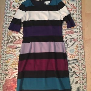 Jessica Simpson size 4 striped pleated dress